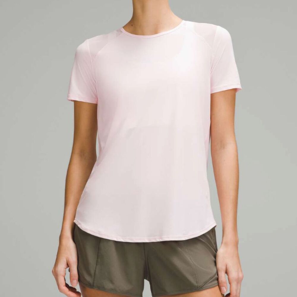 Women Lululemon Sculpt Short-Sleeve Shirt Strawberry Milkshake Size 10 Running